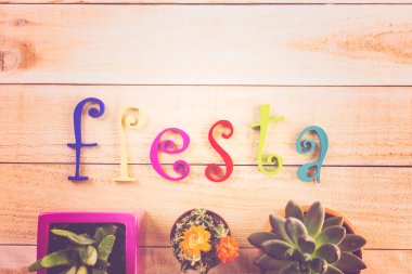 Fiesta renkli masa süslemeleri