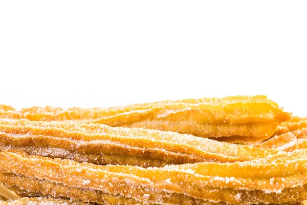 Churros con azúcar granulada — Foto de Stock