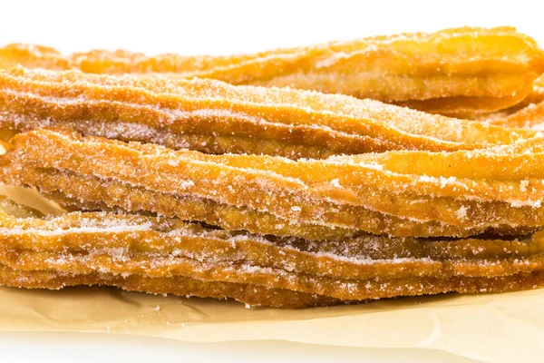 Churros con azúcar granulada — Foto de Stock