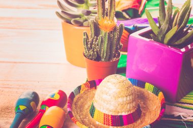 Fiesta renkli masa süslemeleri