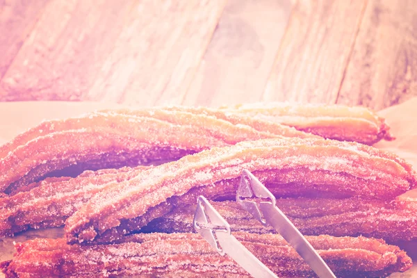 Churros con azúcar granulada — Foto de Stock