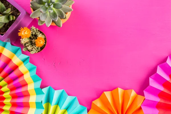 Decoraciones de mesa coloridas Fiesta — Foto de Stock