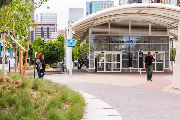 Light rail station — Stock Photo, Image