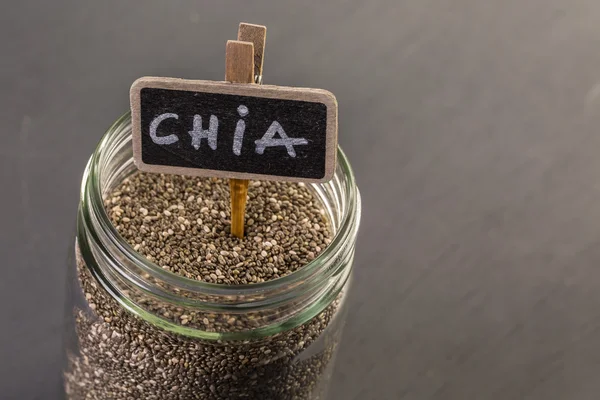 Здорове насіння чіа крупним планом — стокове фото