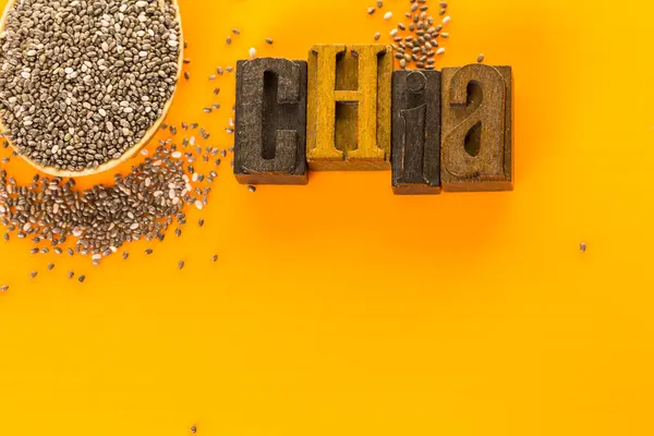 Υγιείς σπόροι Chia κοντινό πλάνο — Φωτογραφία Αρχείου