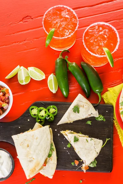 Sliced quesadilla close up — Stock Photo, Image