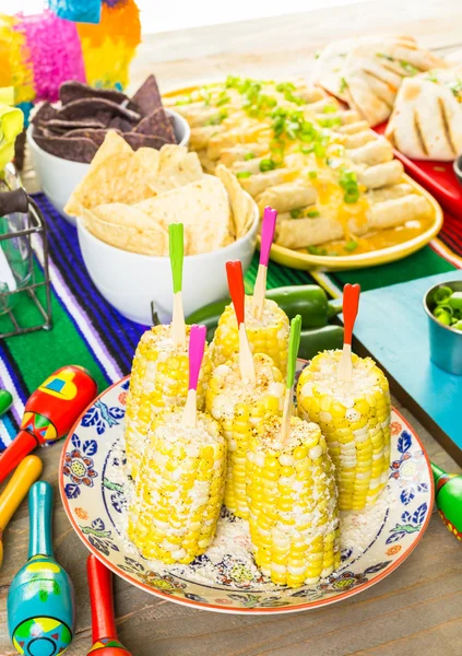 Fiesta ontbijtbuffet tabel — Stockfoto