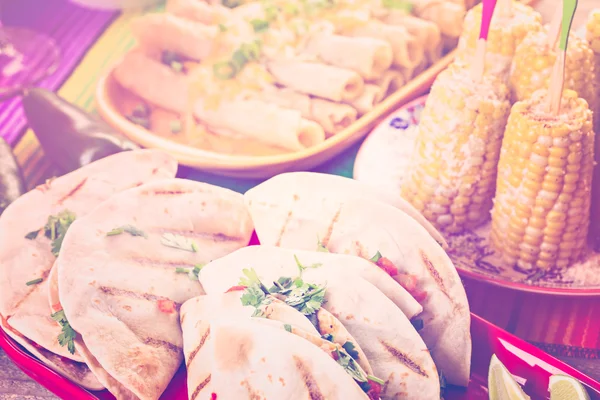 Fiesta buffet table — Stock Photo, Image