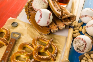 eski yıpranmış beysbol ekipman 