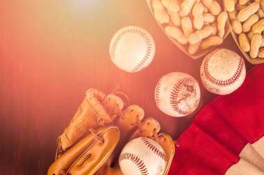 eski yıpranmış beysbol ekipman 