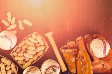 eski yıpranmış beysbol ekipman 