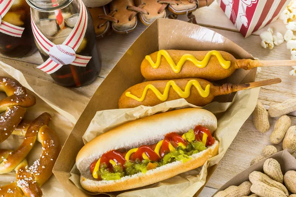 Baseball party food — Stock Photo, Image