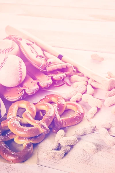 Baseball partii żywności — Zdjęcie stockowe