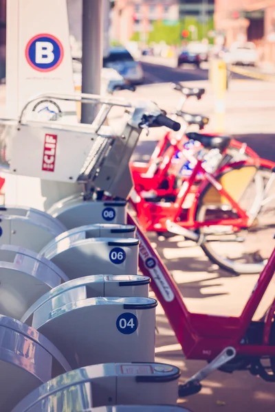 Rental bikes view — Stock Photo, Image