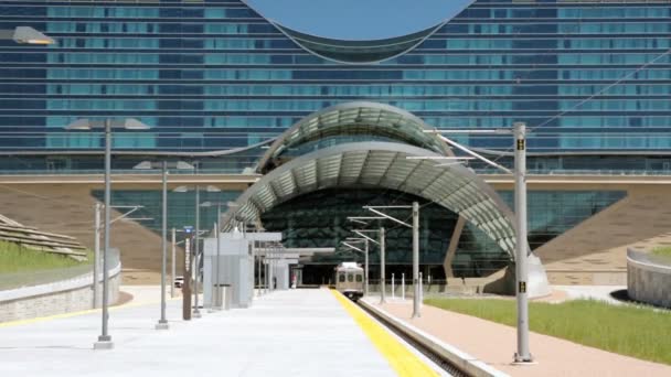 Аеропорт Денвера приміського залізничного вокзалу — стокове відео