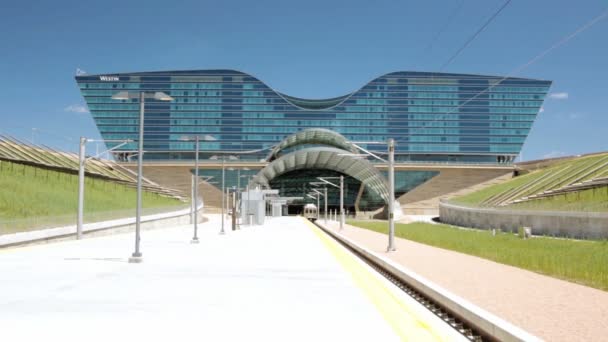Aeroporto de Denver estação ferroviária commuter — Vídeo de Stock