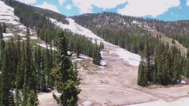 Widok na ośrodek narciarski, w lecie. — Wideo stockowe
