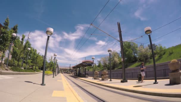 Stazione ferroviaria leggera Downtown Littleton — Video Stock