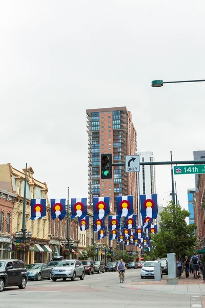 Vue sur la place Larimer — Photo