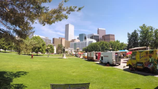 Food trucki, Civic Center — Wideo stockowe