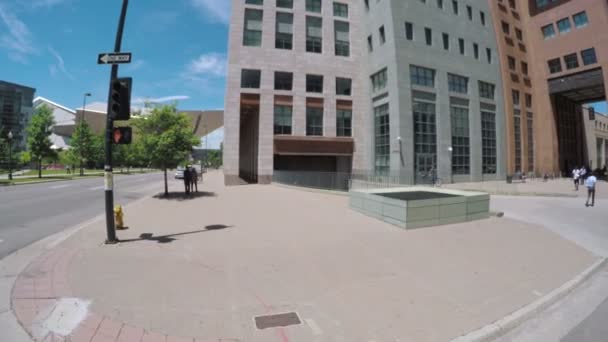 Rijden door Downtown Denver — Stockvideo