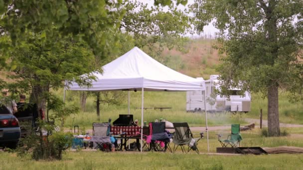 Campeggio estivo al Cherry Creek State Park — Video Stock
