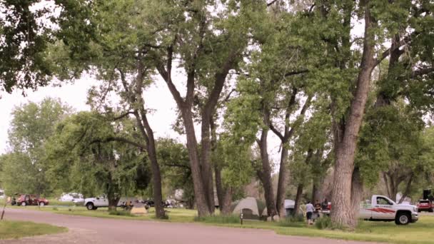 Rv campingplatz am cherry creek state park. — Stockvideo