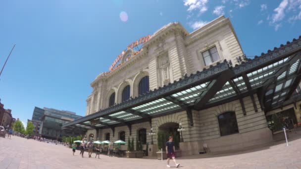 Plaza at front of the Union Station. — Stock Video