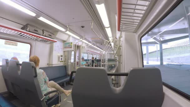 S-Bahn vom Flughafen Denver — Stockvideo