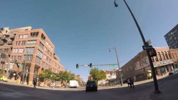 Innenstadt Denver im Laufe des Tages — Stockvideo