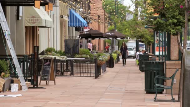 Historical Larimer Square in the Summer. — Stock Video