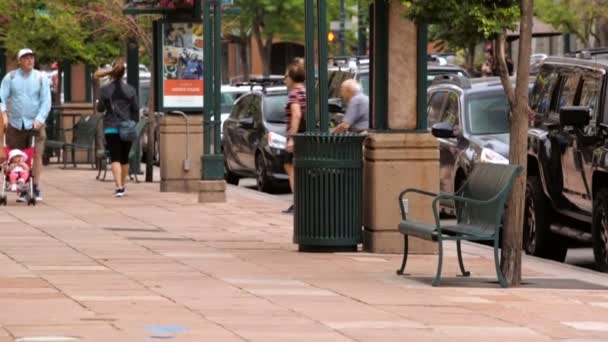Historical Larimer Square in the Summer. — Stock Video