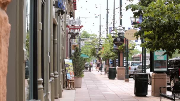 Place historique Larimer en été . — Video