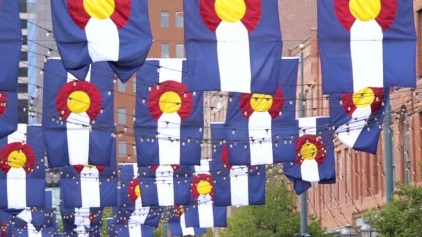 Historischer Larimer Platz im Sommer. — Stockvideo