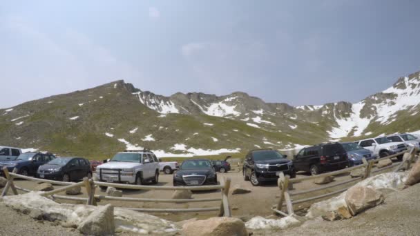 Flygfoto från toppen av Mount Evans. — Stockvideo