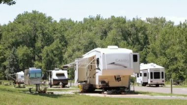 Karavan kamp görünümü