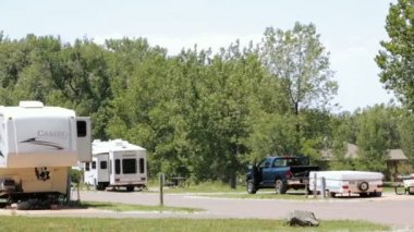 Karavan kamp görünümü