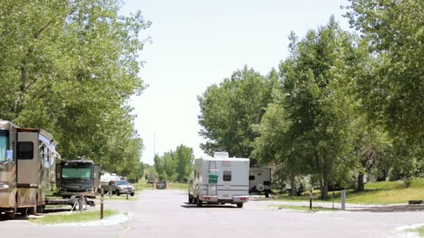 Vista del camping RV — Vídeo de stock