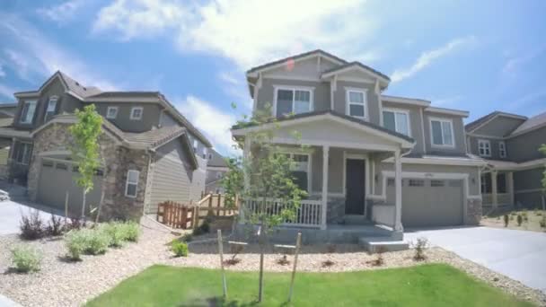 Car driving through residential neighborhood — Stock Footage Car driving through residential neighborhood Video Clip