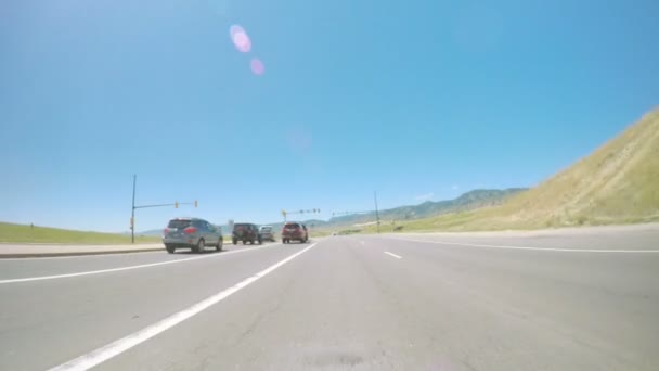 Car driving on interstate highway — Stock Video