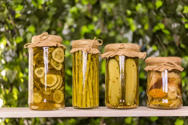 Homemade Canned vegetables — Stock Photo, Image