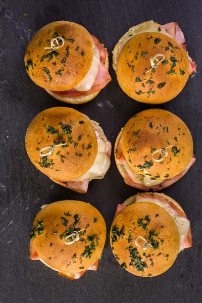 Ham and Cheese Sliders — Stock Photo, Image