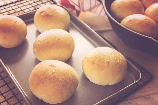 Baking Dinner rolls — Stock Photo, Image