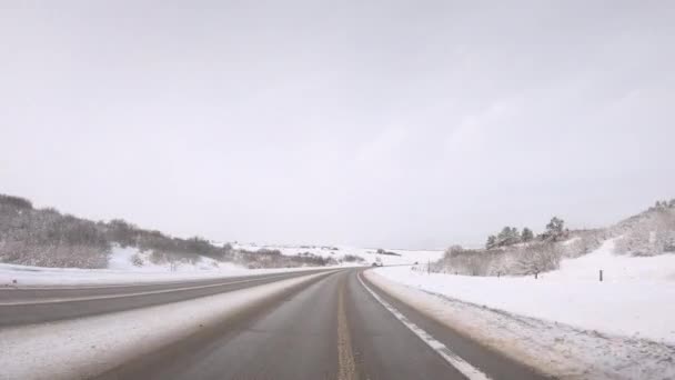 Denver Colorado Februari 2020 Rijden Typische Verharde Landwegen Voorstedelijk Amerika — Stockvideo