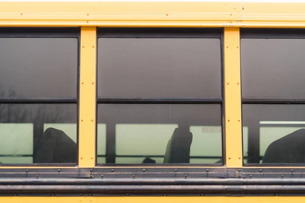 Close Ups Van Gele Schoolbus Schoolreis — Stockfoto