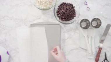 Adım adım. Çikolata kaplı çilek hazırlamak için organik çilekleri erimiş çikolatayla bir kaseye daldırmak..