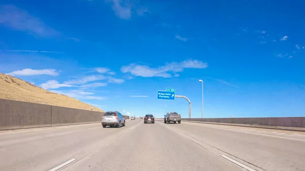 Denver Colorado Usa Gennaio 2020 Guidare Autostrada Interstatale America Suburbana — Foto Stock