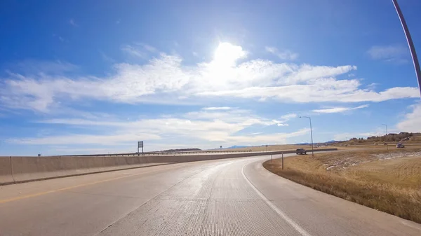 Conduire Sur Une Autoroute Inter États Banlieue Américaine — Photo