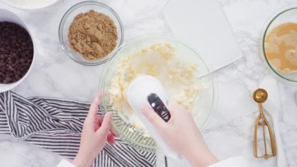 Making Chocolate Chip Cookies — Stock Video