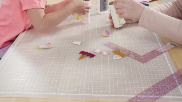 Hacer Unicornios Con Papel Rollos Vacíos Papel Higiénico — Vídeos de Stock